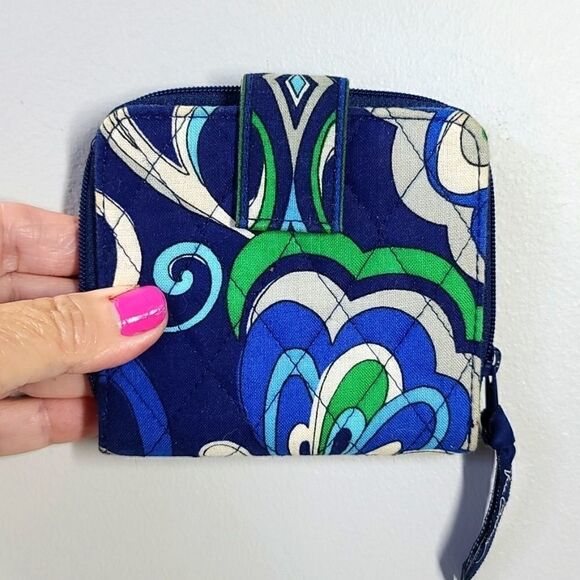Vera Bradley "Mediterranean Blue" Wallet - Picture 1 of 5